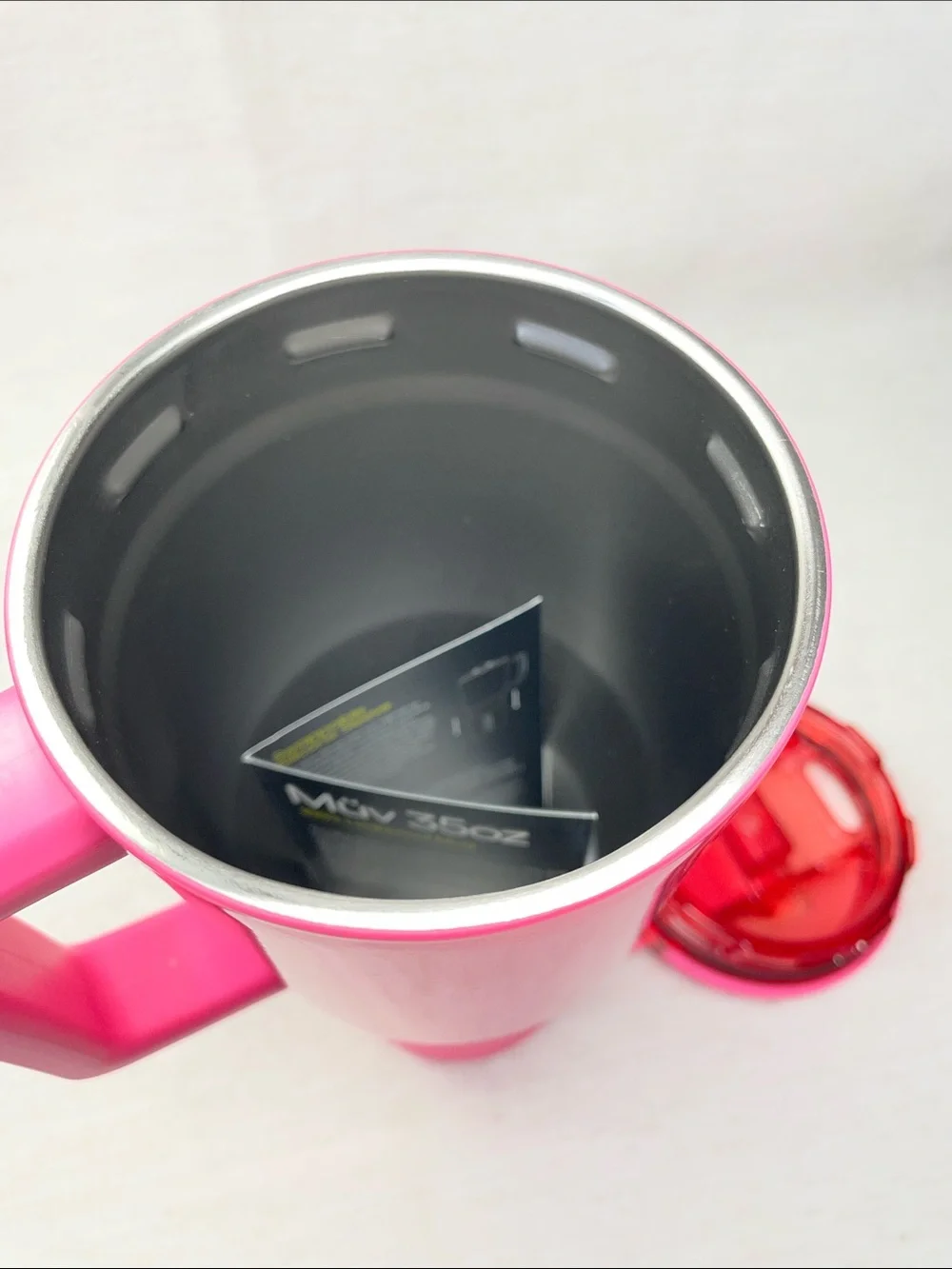 Brümate Neon Pink Insulated Travel Mug with Handle - 35oz for Women